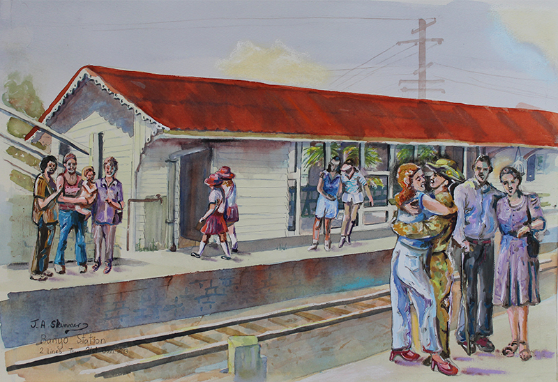 Banyo Railway Station by Janet Skinner
