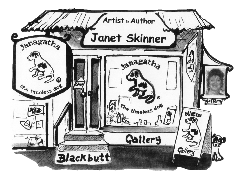 Pen and Paper Logo Janet Skinner Gallery Blackbutt